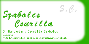 szabolcs csurilla business card